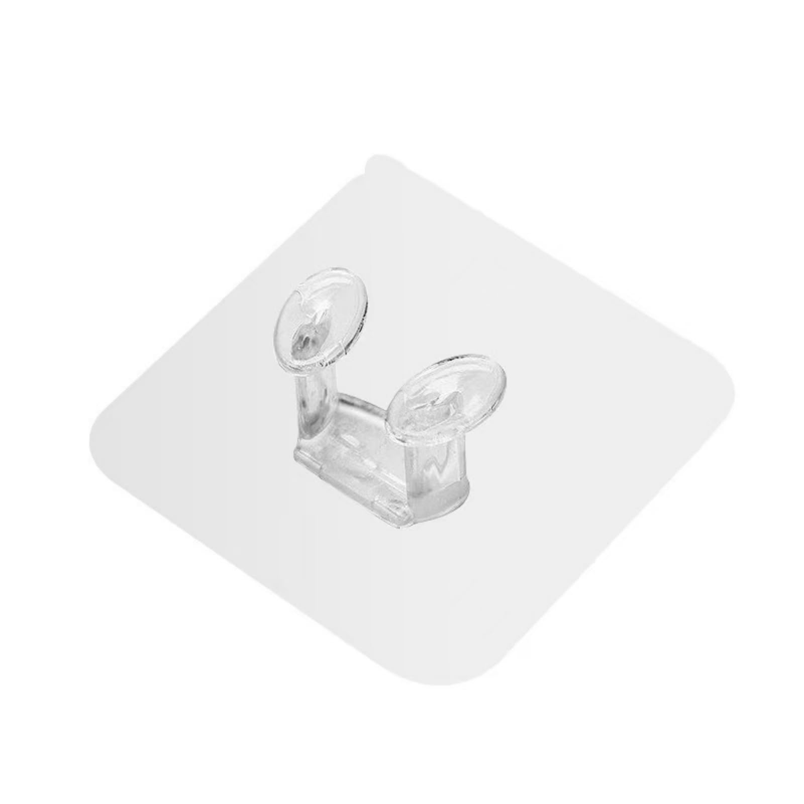 Multifunctional Wall Storage Hooks Transparent Power Plug Self Adhesive Sticker 