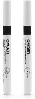 OWDEN 2 Packs Enamel Markers for Metal Stamps and Metal Engraving DIY | Black Color Acrylic Ink for Filling in Recessed Markings and Symbols on metal surfaces of Jewelry Stamping Diy.