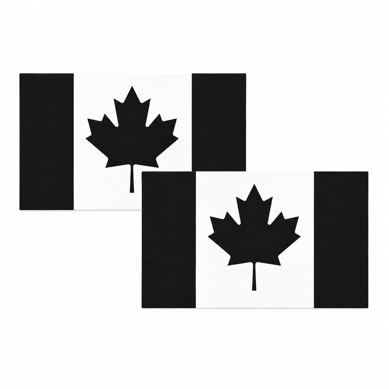 2PCS Canadian Flag Vinyl Decal Sticker for car, black, 3x5.6 in, car sticker, ca