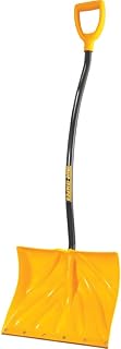 TRUE TEMPER 1603400 Poly Snow Shovel/Pusher with Ergonomic D-Grip Steel Handle, 54-Inch