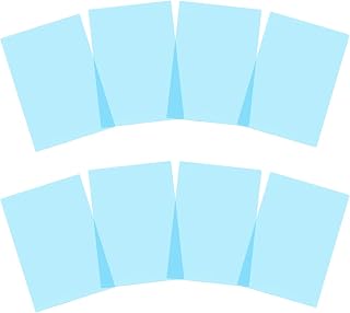 Pack of 8 A4 Plain Blue Dyslexia Overlay Reading Sheets – PET Material, Rounded Corners
