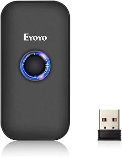 Eyoyo Mini 1D Bluetooth Barcode Scanner | 3-in-1 Bluetooth & USB Wired & 2.4G Wireless, Portable Bar Code Reader, Work with Windows, Android, iOS, Tablets or Computers