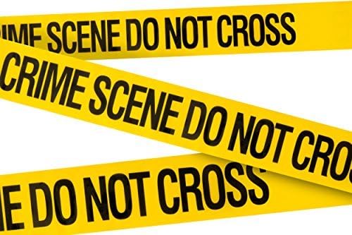 Halloween Decoration Crime Scene Tape, 3 in x 100 ft, Yellow Party Decor | Polic
