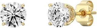 GILDED 0.1 To 1.5 Ct TW Lab Grown Diamond Stud Earrings For Women