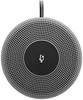 Logitech Expansion Mic for MeetUp, Plug-and-Play, Indicator Lights, Microphone Type Mono, Wideband, Noise Canceling, PC/Mac/Laptop/MacBook/Tablet - Black (Renewed)