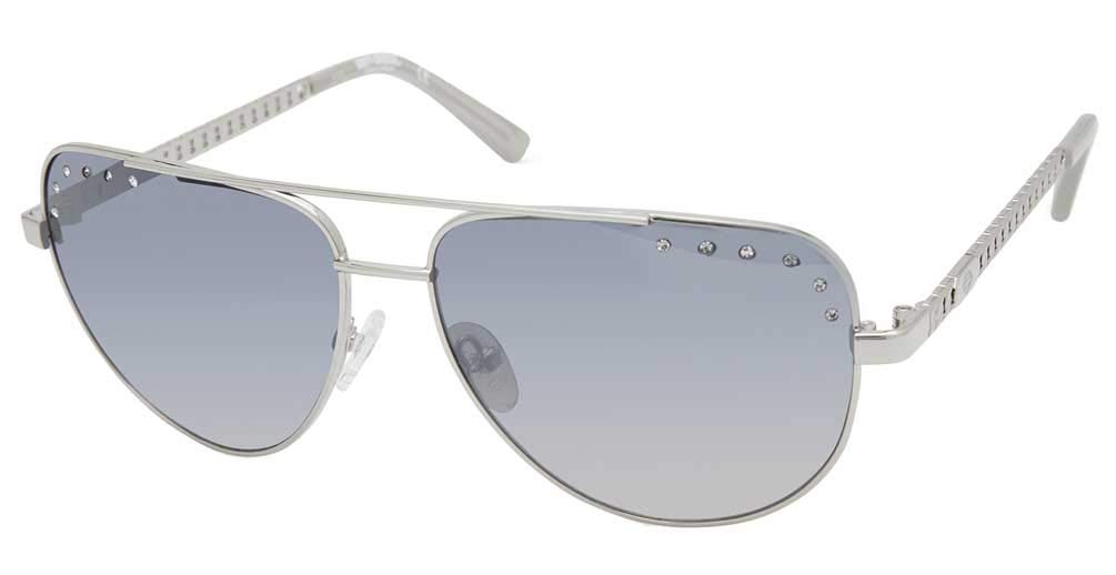Harley-Davidson Women's Aviator Sunglasses Gunmetal Blue Mirror
