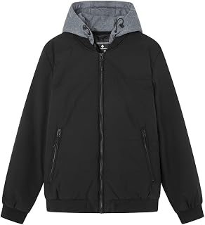 SPRINGFIELD Men's Bomber Bomber Jacket Padded Detachable Hood (Pack of 1)