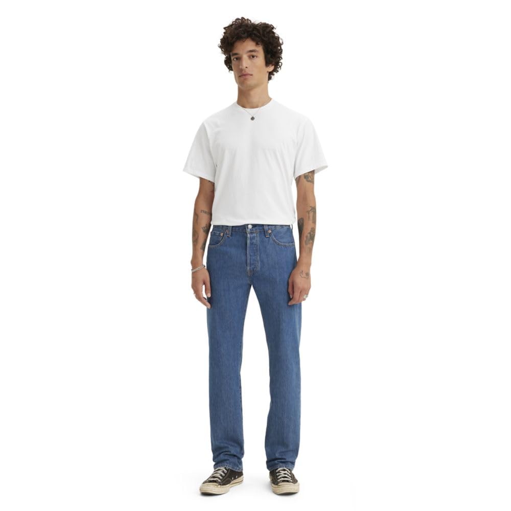 Levi's 501 Original Fit Men's Jeans, Blue (Medium Stonewash 0193), 34W / 32L