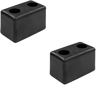 2pcs Guards Dock Buffer,Rubber Bumper Block Dock Buffers 2 Holes,5.91x3.15x2.76 inches,for Chassis,Trailers,Truck,Flatbed Trailer, Boat Docks,Marinas & Parking Spots,Equipment and Delivery Bays(black)