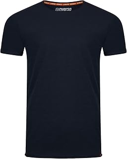 riverso RIVLenny Men's T-Shirt Round Neck Regular Fit Short Sleeve Plain Thin Yarn 100% Cotton