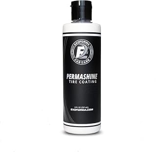 ExoForma PermaShine Tire Coating &amp; Dressing - Extreme High Shine &amp; Durability - Long-Lasting Acrylic Anti-Stick No-Sling Protection - Won’t Wash Off - Dries Fast to the Touch - 8 fl oz