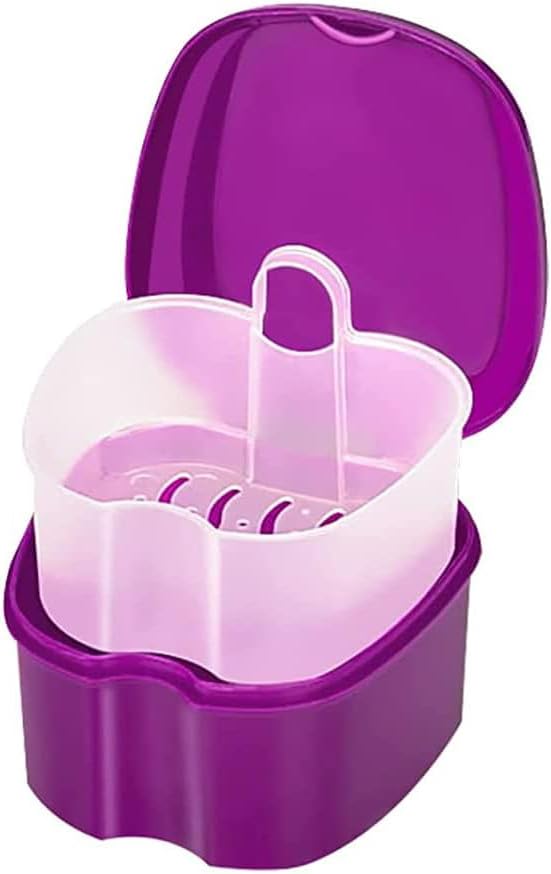 Denture Case Orthodontic Dental Retainer Box False Teeth Storage Container Dentu