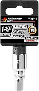 Performance Tool W38140 3/8 in. Drive 1-3/4 in. Extension Bar | Automotive socket extension. Durable chrome vanadium steel. Corrosion resistant polished nickel chrome finish
