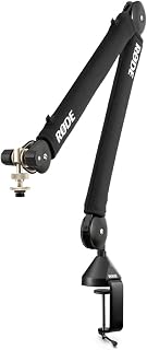 RØDE PSA1+ Professional Studio Boom Arm with Spring Damping, Black | Fits mics 0.25 to 1.2kg with 360 degree rotation, silent spring operation and internal cable management for podcast desks