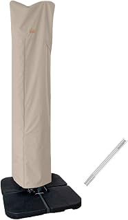 Garden Balsam Patio Umbrella Cover for 9'-13' Offset/Cantilever Umbrellas | Fade Resistant, Water Resistant, Heavy Duty, Long Length Zipper, With Rod And Sleeve to Hold The Rod