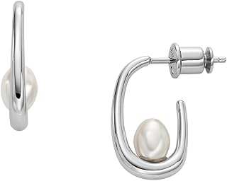 Skagen Women's Silver tone Stainless Steel or Semi- Precious with post closure Earrings