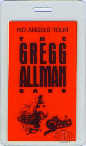 Gregg Allman 1987 Laminated Backstage Pass