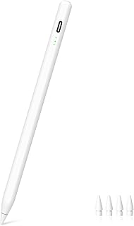 Stylus Pen for iPad Pro Air Mini 2018-2026, Palm Rejection 2X Fast Charge | Compatible with iPad 6–11 Gen (A16), iPad mini 5/6/7, iPad Air 3–6 Gen (M2/M4), iPad Pro 11/12.9" 1–6 Gen, M4 iPad Pro 11/13"