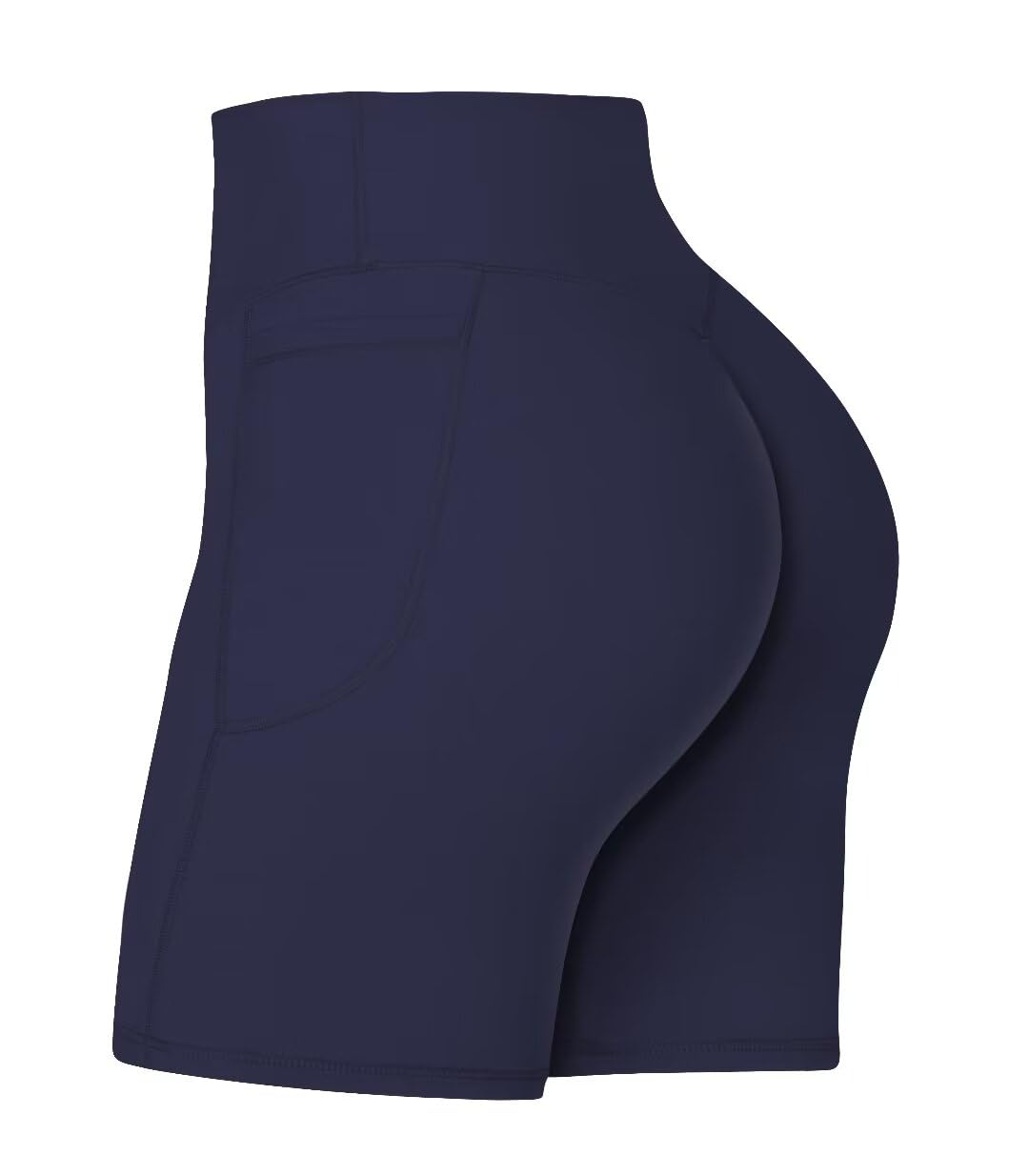 Sunzel Women's Front Seamless Biker Shorts with Pockets, Tummy Control Yoga Gym 