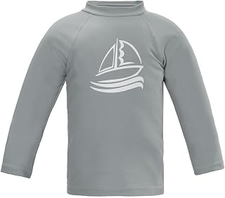 LACOFIA Children's Swimwear Long Sleeve Swimming T-Shirt for Boys Rashguard Sun Protection Quick Dry