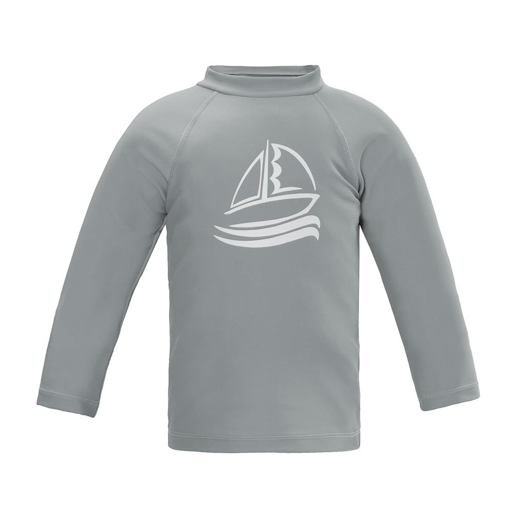 LACOFIA Children's Swimwear Long Sleeve Swimming T-Shirt for Boys Rashguard Sun 