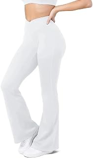 Flared Leggings for Women with Pockets High Waist Tummy Control Yoga Pants for Women Soft Bell Pants