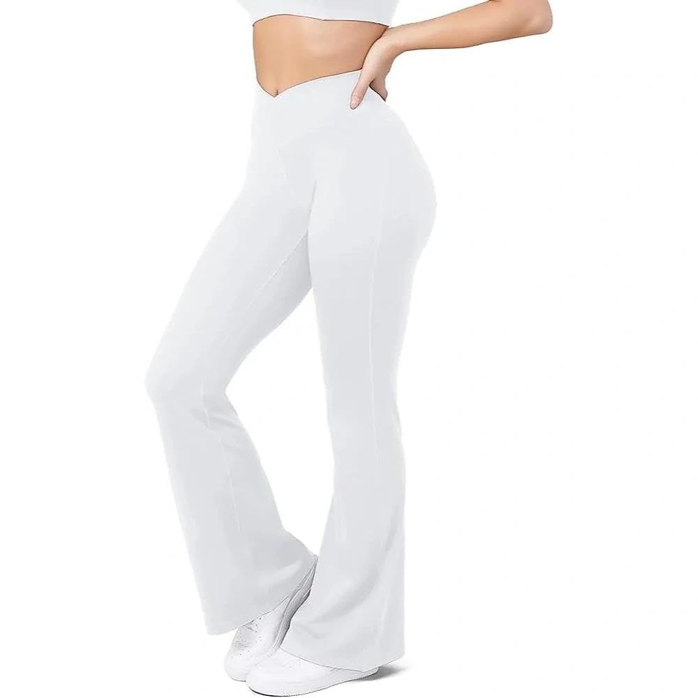 Flared Leggings for Women with Pockets High Waist Tummy Control Yoga Pants for W