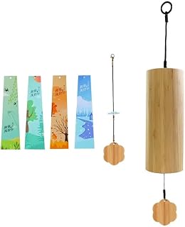 8 Tone 4 Chord Healing Harmony Wind Chimes - Soothing Healing & Meditation Sound, Bamboo Wind Chimes for Bedroom, Balcony, Outdoor Garden Patio Home Decoration (Am Chord Summer)