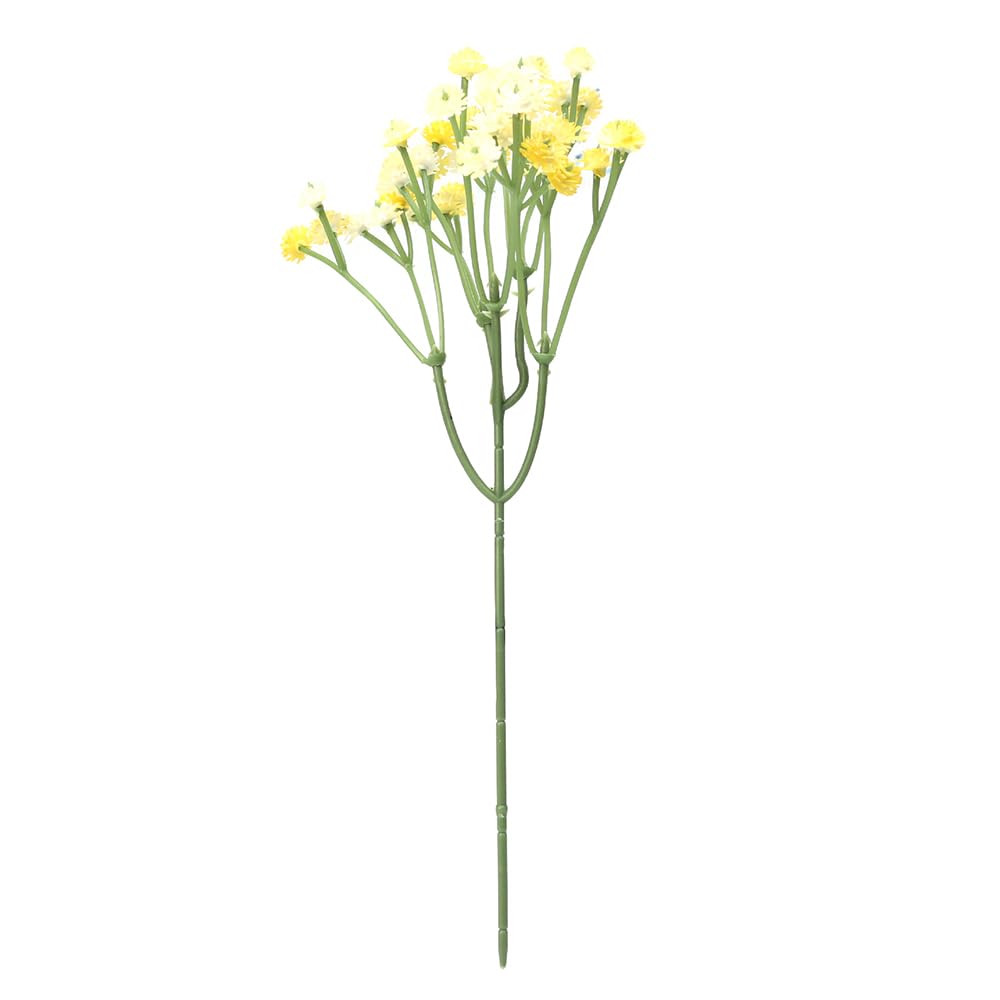 Yellow Artificial Gypsophila Fake Flower Real Touch Silk Floral Wedding Party Ho