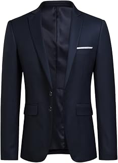 YOUTHUP Men's Blazers Slim Fit Elegant American Formal Suit Jacket for Men
