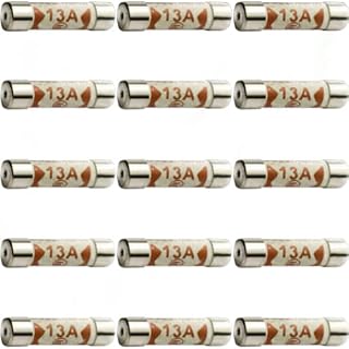 15 x 13A Fuses UK, BS1362 Household Ceramic 13 Amp Fuses Pack of 15pcs for UK