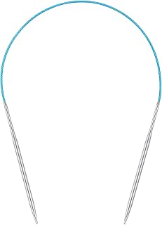 Circular Knitting Needles 16 inch (40cm) - US Size 5 (3.75mm) Stainless Steel Round Knitting Needles for Hats, Socks &amp; Baby Booties