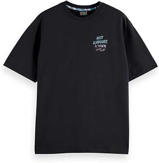 Scotch & Soda Men's Front Back Artwork T-Shirt T-Shirt (Pack of 1)
