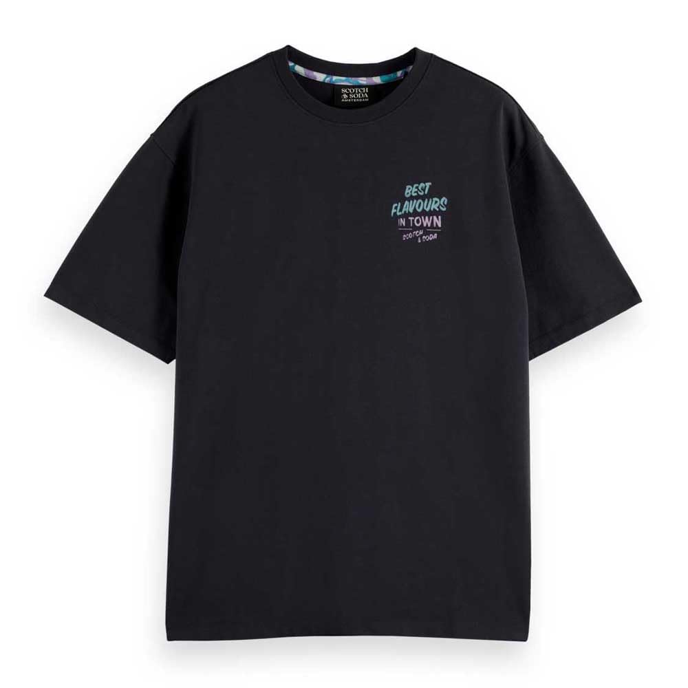 Scotch & Soda Men's Front Back Artwork T-Shirt T-Shirt (Pack of 1)