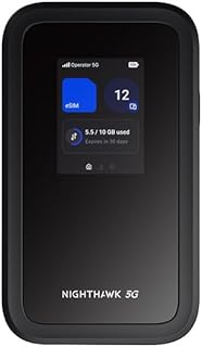 NETGEAR Nighthawk M7 5G Mobile Hotspot with eSIM, WiFi 7, Up to 3.6 Gbps | Unlocked Portable Travel Router, 140 countries, 32 Devices, Enhanced Security, 10 hr Battery, AT&T, T-Mobile, Verizon, MH7150