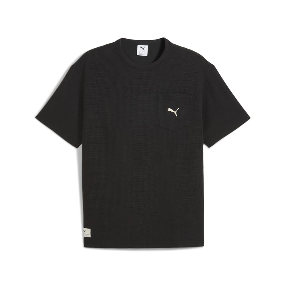 PUMA Mens Class Relaxed Pinnacle Crew Neck Short Sleeve Casual Tops Casual - Whi