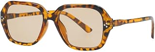 Retro Square Tortoiseshell Sunglasses for Women Men, Trendy 90s Y2K Aesthetic Eyewear, UV400 Protection Shades
