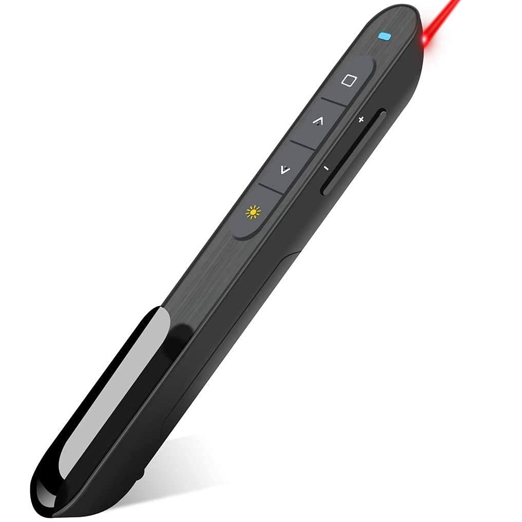 Wireless Presenter, Hyperlink Volume Control Presentation Clicker RF 2.4GHz USB 