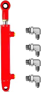 RHKING1.5x6 Hydraulic Cylinder 2 Ton Double Acting Welded Hydraulic Cylinder 1.5" Bore x 6" Stroke with 3/8" JIC 37°(9/16"-18 Thread) Hydraulic End Connectors Maximum Thrust Force 4410lbs