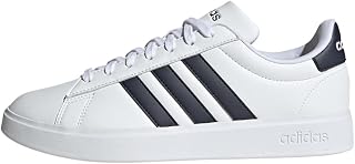 ADIDAS Men's Grand Court 2.0 Sneaker, Ftwr White Earth Strata Silver Green, 44 EU