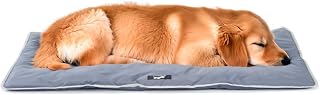 Ferplast Dog & Cat Mat - Washable Dog Bed - Waterproof & Scratchproof - Soft Mat for Cars, Kennels & Baskets - Jolly - 98 x 65 CM, L, GREY