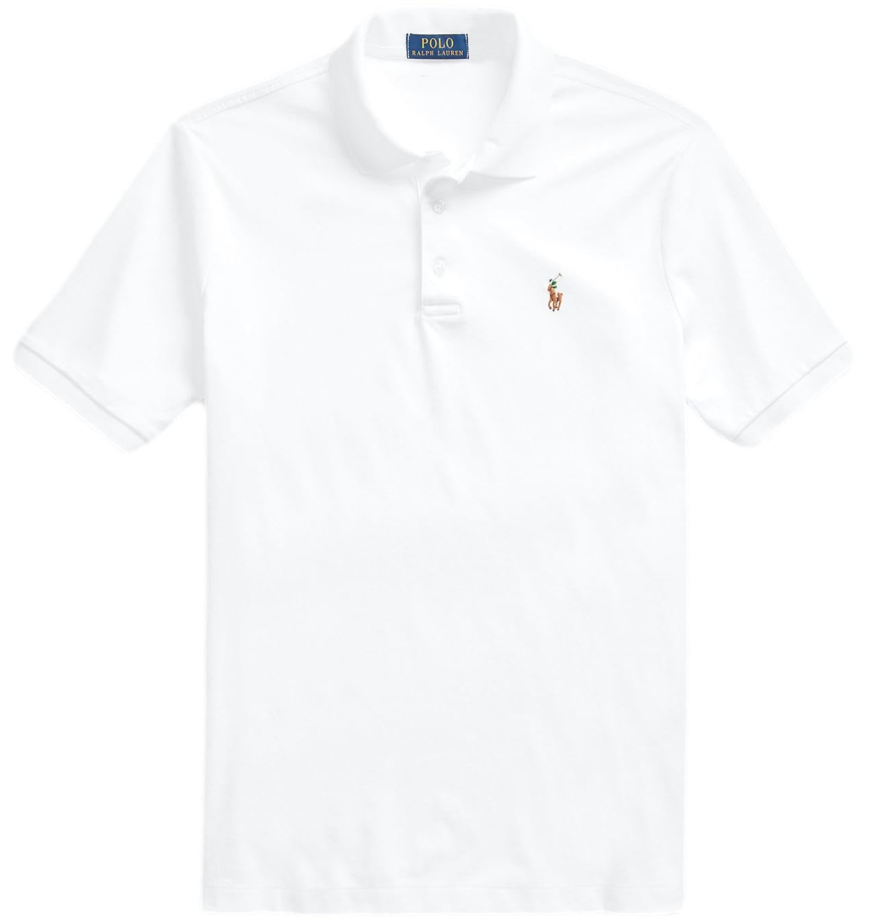 Polo Ralph Lauren Men's Slim Fit Mesh Polo Shirt, Ralph Lauren White, Large