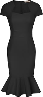 GRACE KARIN レディース グレーパターン Vネック キャップスリーブ 膝丈 ペンシルドレス - サイズ XL