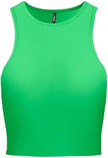 Only Onlbelia S/L Crop Top Box Jrs Top Mujer
