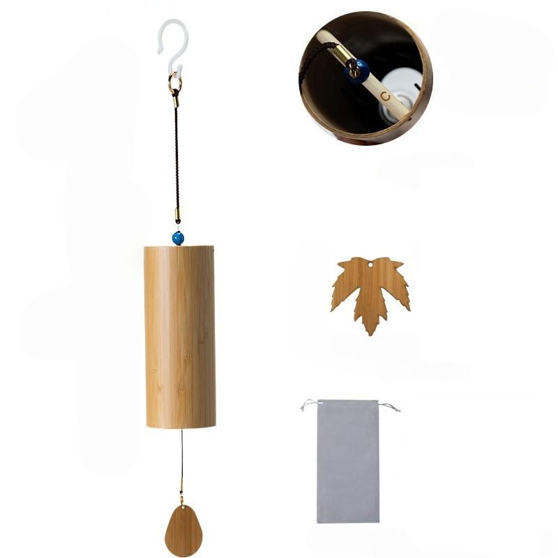 Zen Bamboo Wind Chimes for Meditation & Relaxation – Handcrafted Japanese-Style 