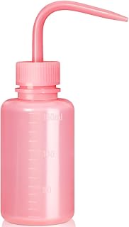 Valchoose 150ml Pink LDPE Squeeze Wash Bottle, Bent Nozzle Portable, 1 Pack | Mini Fitted Lid Prevents Liquid Leakage, Soft Body Delivers Effortless Pressing, Fits Lash Cleaning, Small Plant Irrigation