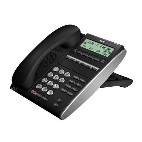NEC DTL-6DE-1 (BK) - 6 Button Display Digital Phone (680001) - Black (Renewed)