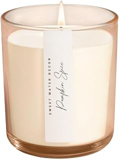 Sweet Water Decor Pumpkin Spice Candle, 12oz Tinted Jar, Cozy Fall Aroma | Pumpkin, Cloves, Cinnamon & Vanilla Scent, 50+ Hour Burn Time, Perfect Fall Gift, Luxury Autumn Fragrance, Poured in the USA