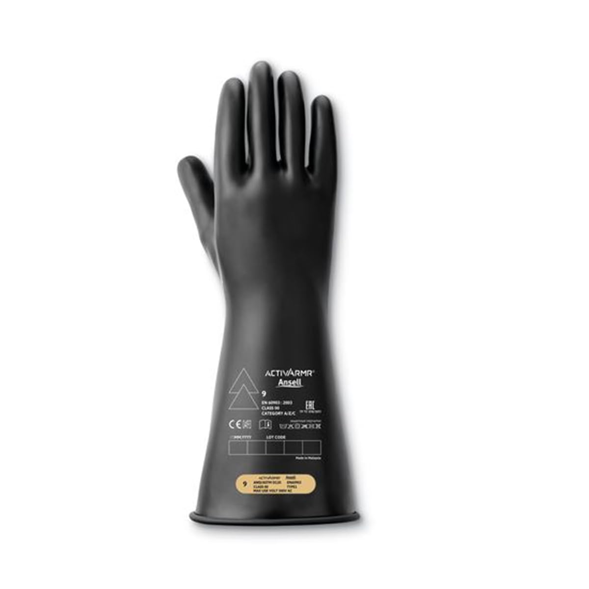 Ansell ActivArmr Electrician Work Gloves, Electrical Protection Class 00 (500V),