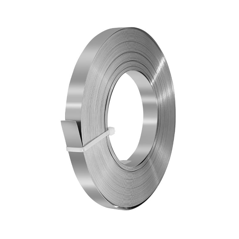 Mefape Stainless Steel Strapping Band Coil, 304 Grade, 1/2 in x 95 ft, Silver, P